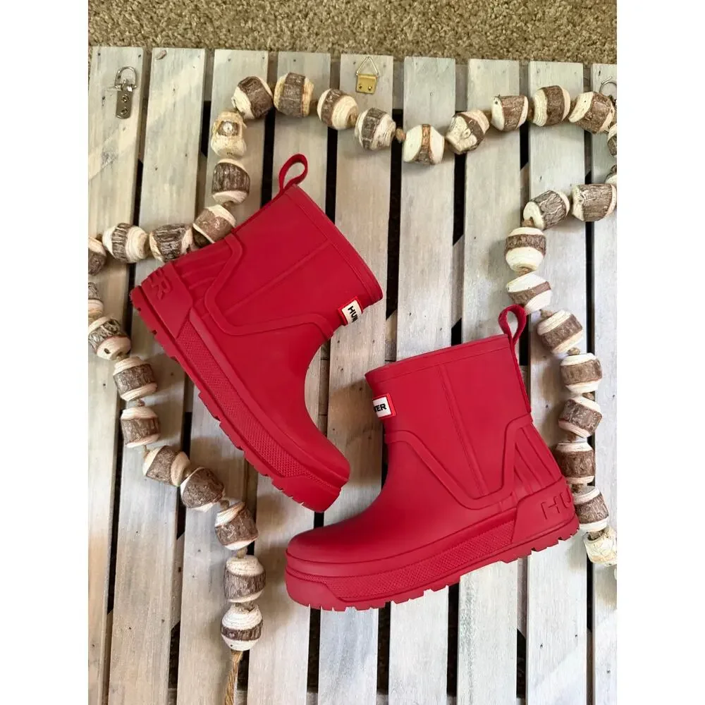 Hunter Grace Unisex Kids Red Boots